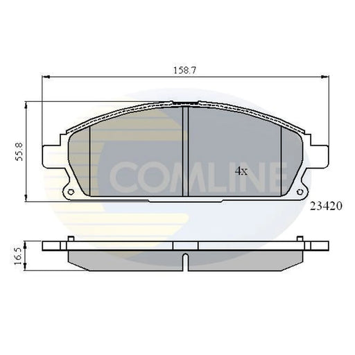 Comline 4 x Front Brake Pad Set CBP0591