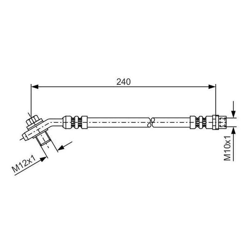 Bosch Brake Hydraulic Hose Line outer 1 987 476 332