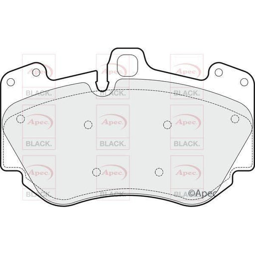 APEC Black Brake Pads (Front) (R90) PAD1647B fits Audi VW R8 Spyder A8 R8 Spyder Apec  - Town Parts