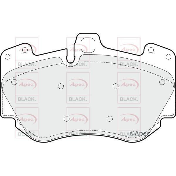 APEC Black Brake Pads (Front) (R90) PAD1647B fits Audi VW R8 Spyder A8 R8 Spyder Apec  - Town Parts