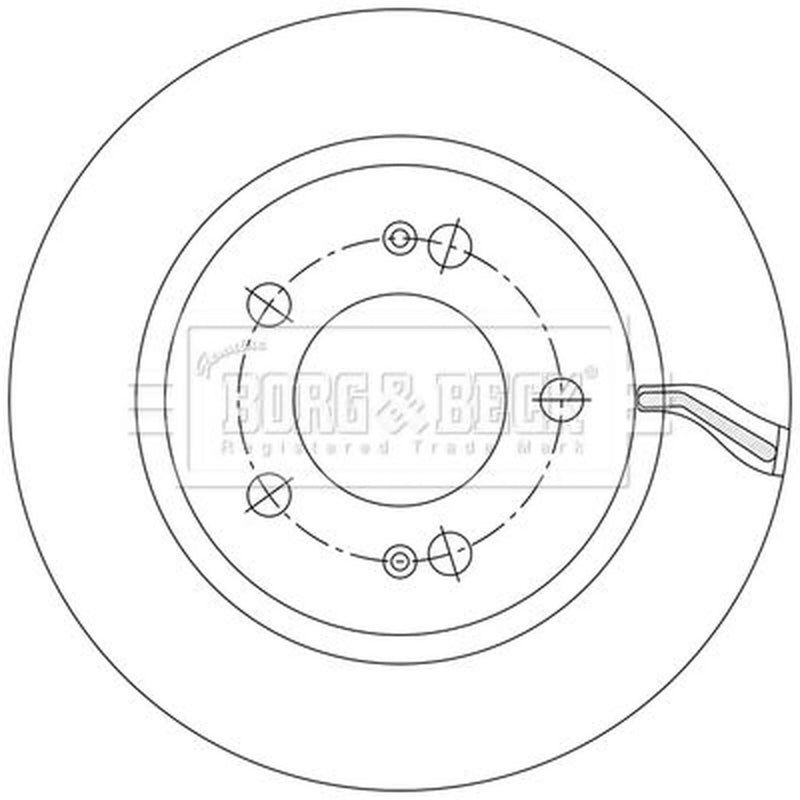 Borg & Beck 2 x Vented Rear Brake Discs BBD5584