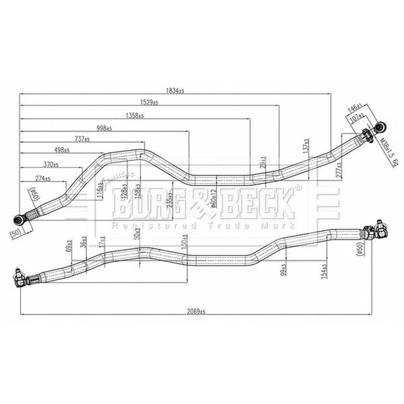 Borg & Beck Inner Rack End Right Joint BTR33261