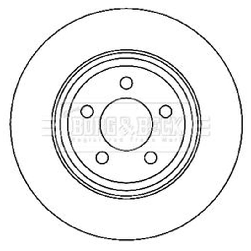 Borg & Beck 2 x Rear Brake Discs BBD6053S