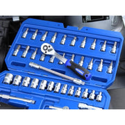 Faithfull 1/4in Drive Socket Set, 46 Piece - FAISOC1446MN