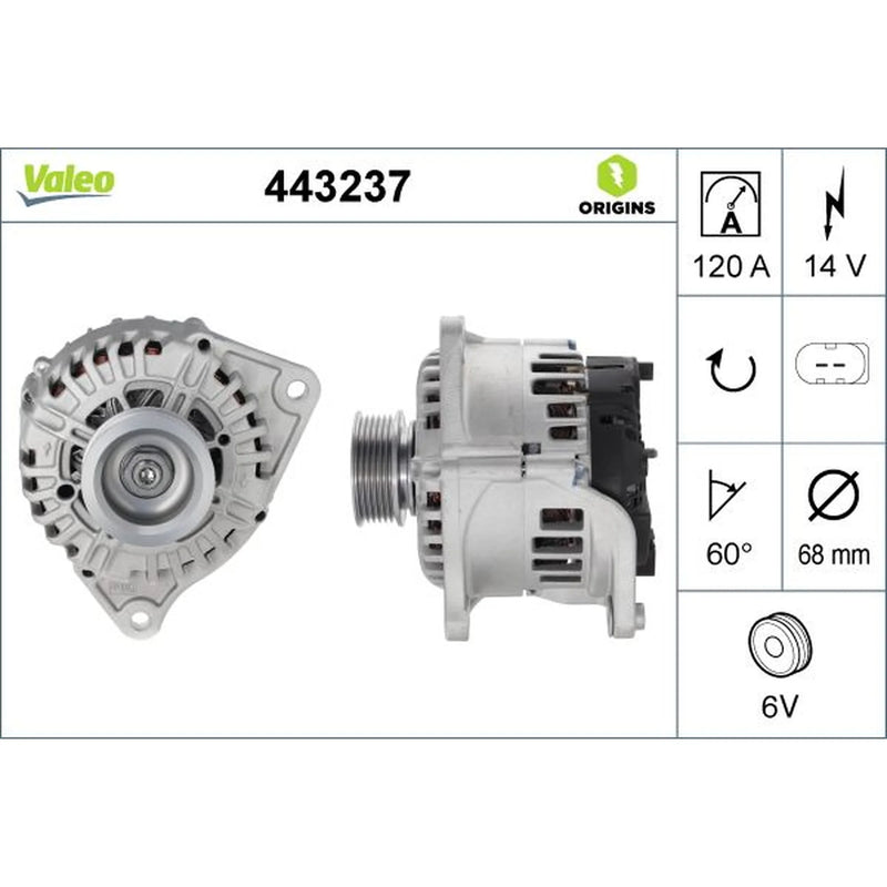 Valeo Car Alternator 12V 443237