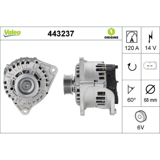 Valeo Car Alternator 12V 443237