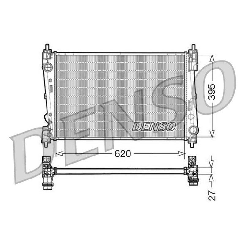 Denso Engine Radiator DRM13015