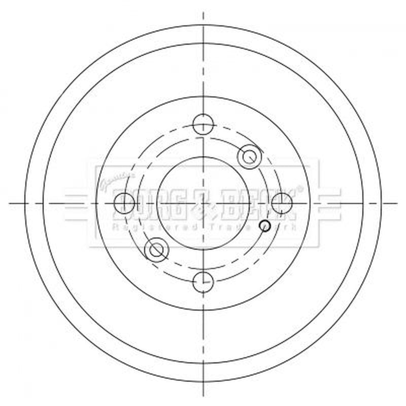 Borg & Beck Brake Drum Assembly Rear BBR7263