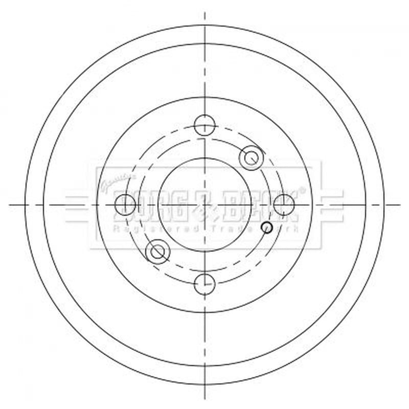 Borg & Beck Brake Drum Assembly Rear BBR7263