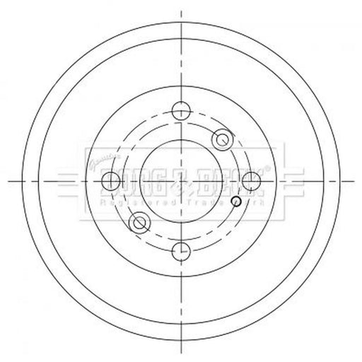 Borg & Beck Brake Drum Assembly Rear BBR7263