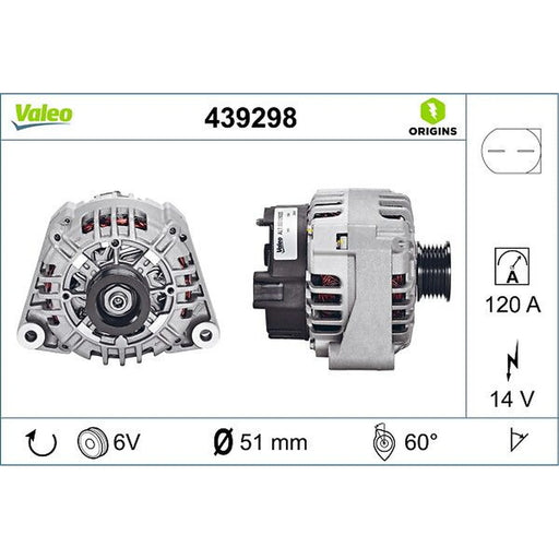 Valeo Car Alternator 12V 439298