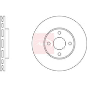 Apec 2 x Vented Front Brake Discs DSK2487