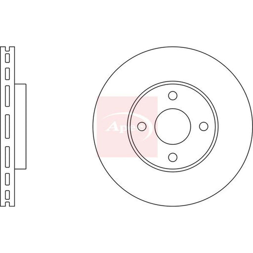 Apec 2 x Vented Front Brake Discs DSK2487