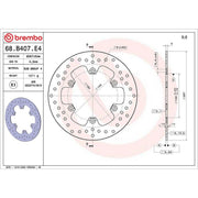 Brembo 2 x Rigid Rear Brake Disc Brake Discs 68B407E4