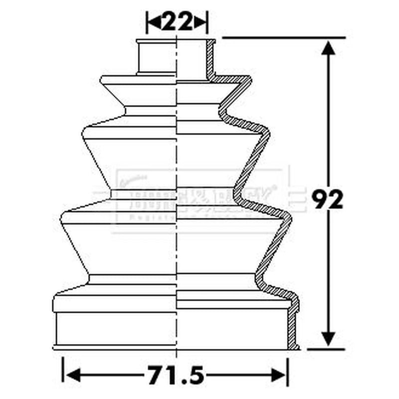 Borg & Beck Drive Shaft Bellow Kit Front Left BCB6284