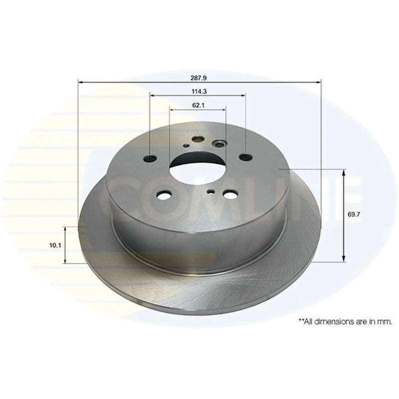 Comline 2 x Solid Rear Brake Discs ADC01159