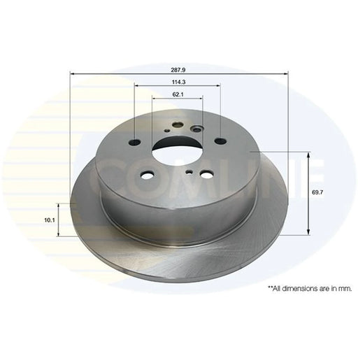 Comline 2 x Solid Rear Brake Discs ADC01159