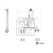 Febi Control/Trailing Arm Front Right 174202
