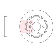 Apec 2 x Solid Rear Brake Discs DSK2477