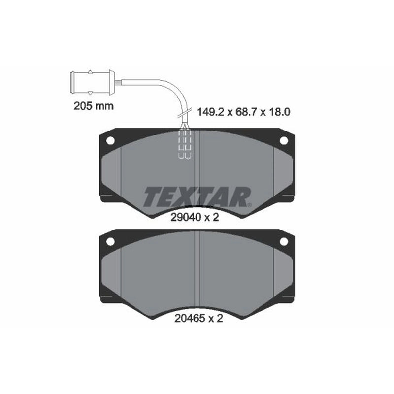 Textar Front Brake Pad Set 2904001