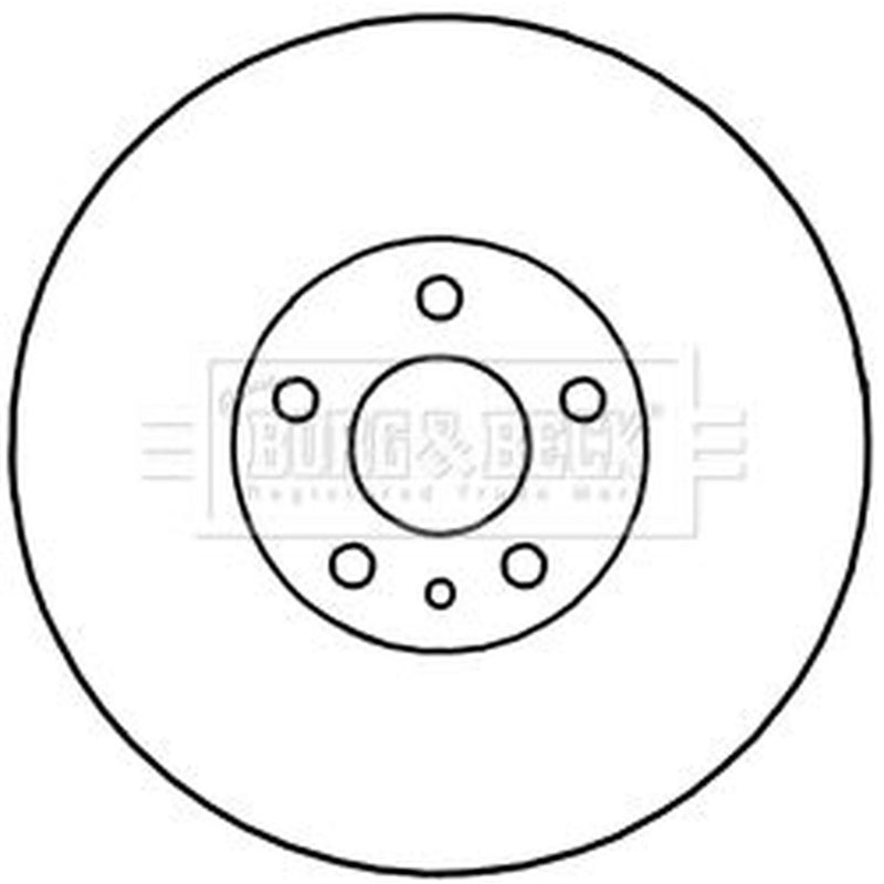 Borg & Beck 2 x Vented Front Brake Discs BBD5340