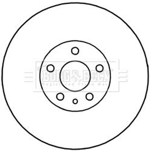 Borg & Beck 2 x Vented Front Brake Discs BBD5340