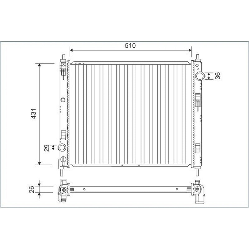 Valeo Engine Radiator 701160
