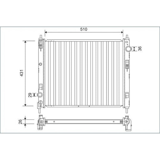 Valeo Engine Radiator 701160