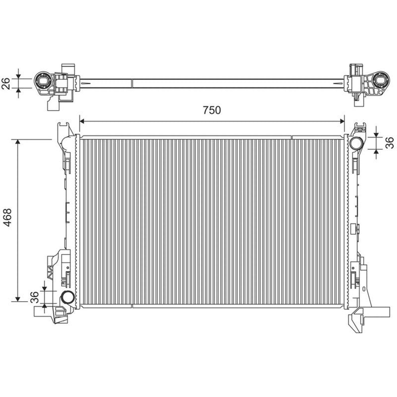 Valeo Engine Radiator 701356