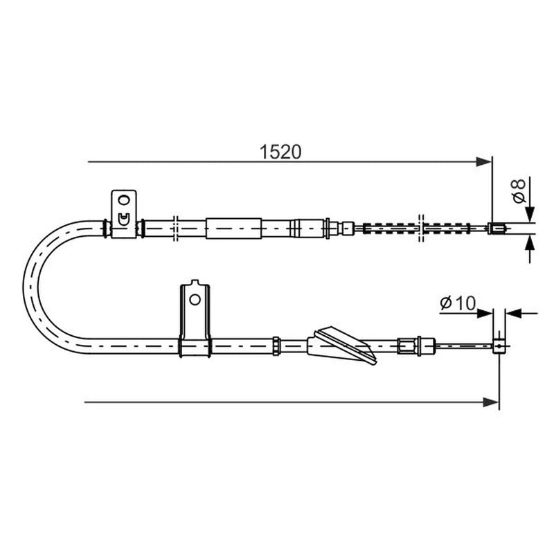 Bosch Handbrake Cable Right Rear 1 987 477 613