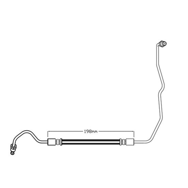 Juratek Brake Hydraulic Hose Line Rear Right JBH1419R