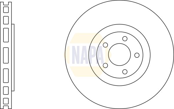 NAPA Front Vented & Rear Vented Brake Discs & Pads fits AUDI SEAT VW