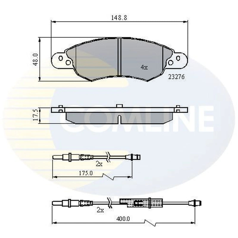 Comline 4 x Front Brake Pad Set CBP21119