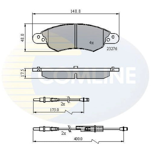 Comline 4 x Front Brake Pad Set CBP21119