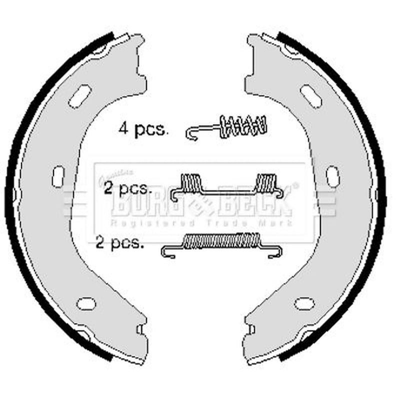 Borg & Beck Parking Brake Shoe Set BBS6070