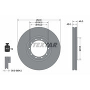 Textar 2 x Internally Vented Brake Discs 93193500