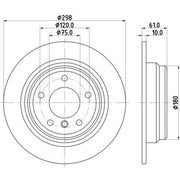 Mintex 2 x Solid Rear Brake Discs MDC1061