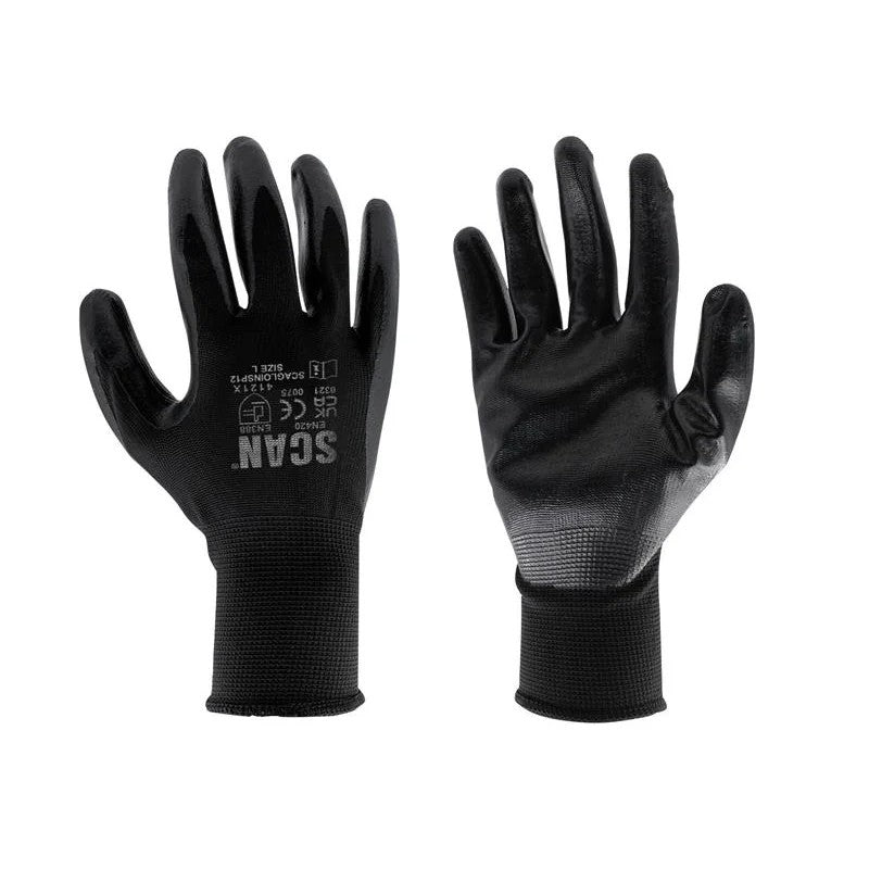Scan Seamless Inspection Gloves - L (Size 9) (pack 12) - SCAGLOINSP12
