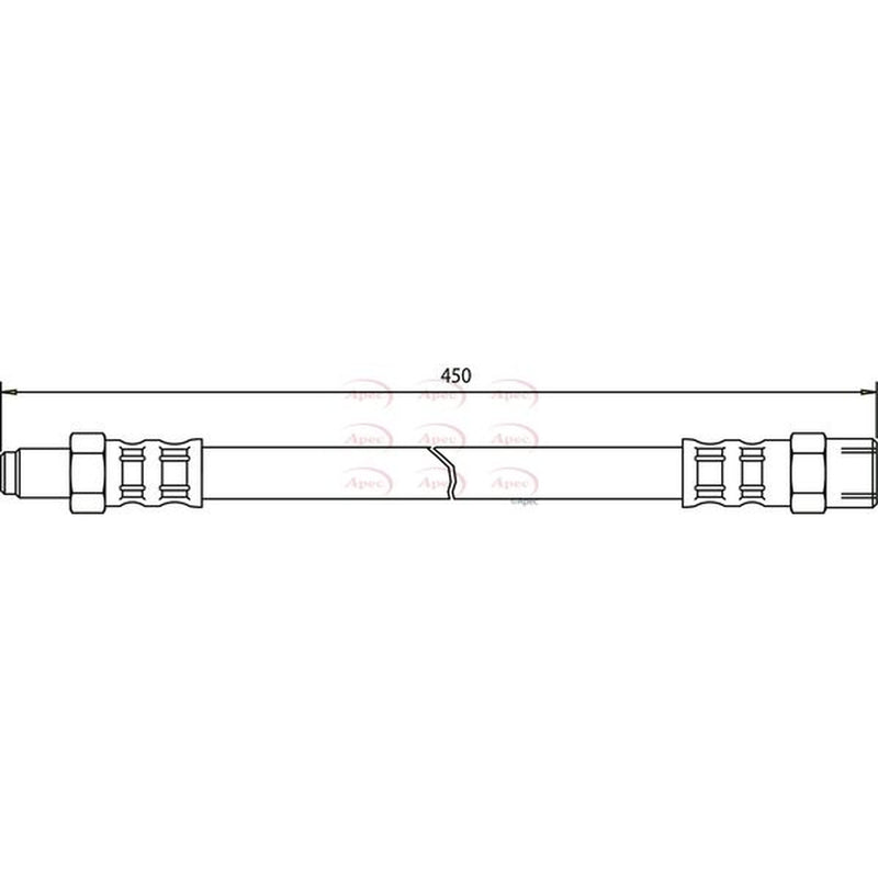 Apec Brake Hydraulic Hose Line Rear HOS3098