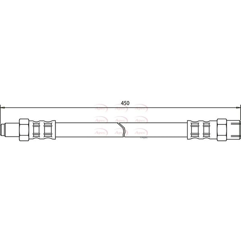 Apec Brake Hydraulic Hose Line Rear HOS3098