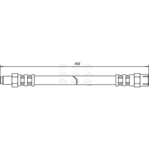 Apec Brake Hydraulic Hose Line Rear HOS3098