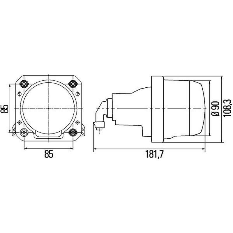 Hella Headlight Headlamp H7 Left 1LL 009 998-051