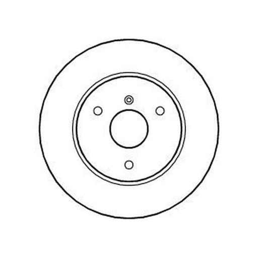 Abtex 2 x Solid Front Brake Discs BD849S