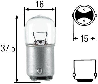 Hella 8GA 002 071-371 Bulb, licence plate light