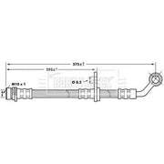 Borg & Beck Brake Hydraulic Hose Line Front Left BBH7020