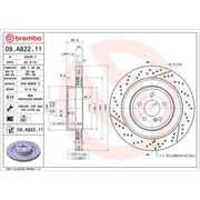 Brembo 2 x / Rear Brake Discs 09.A822.11