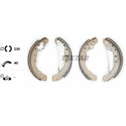 Textar Brake Shoe Set Axle Kit 91044400