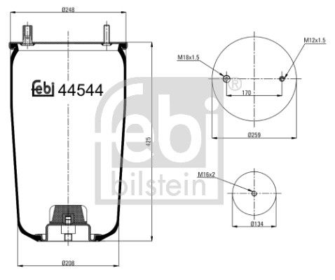 Febi Air Suspension Bellow 134mm