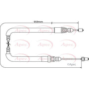 Apec Handbrake Cable Right Rear CAB1051