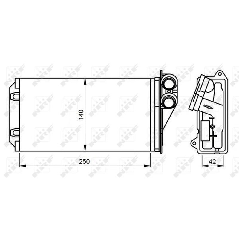 NRF Heater Matrix Core Heat Exchanger 54305